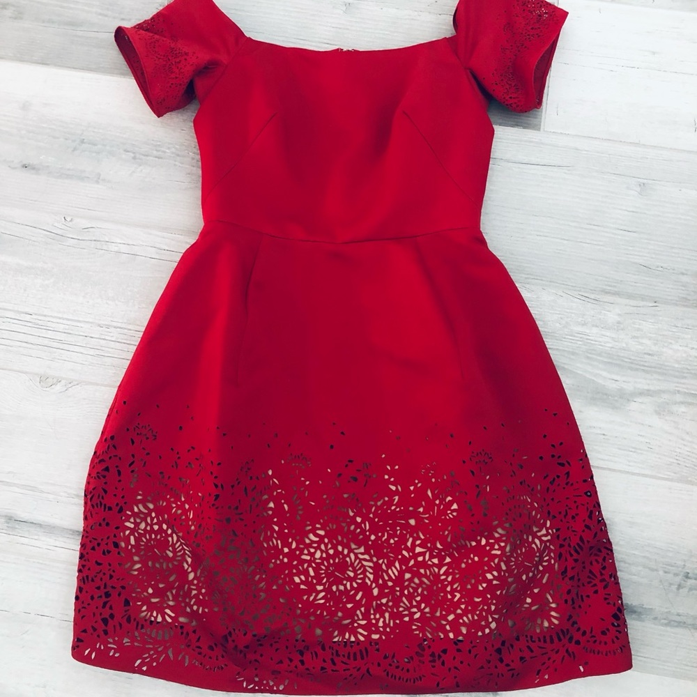 Marchesa Notte red dress